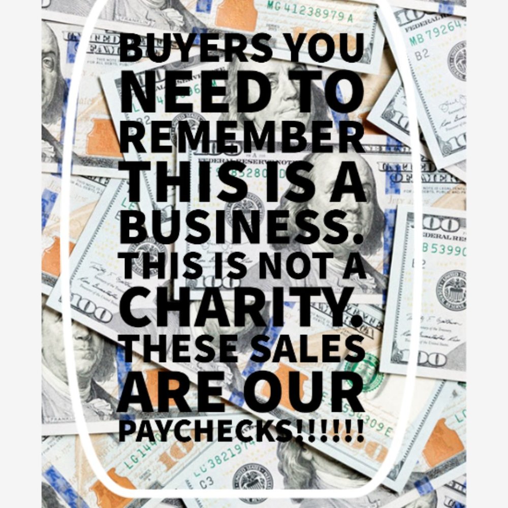 WE SELLERS ARE TIRED AND FED UP!!!!!! I KNOW I AM!!!!!